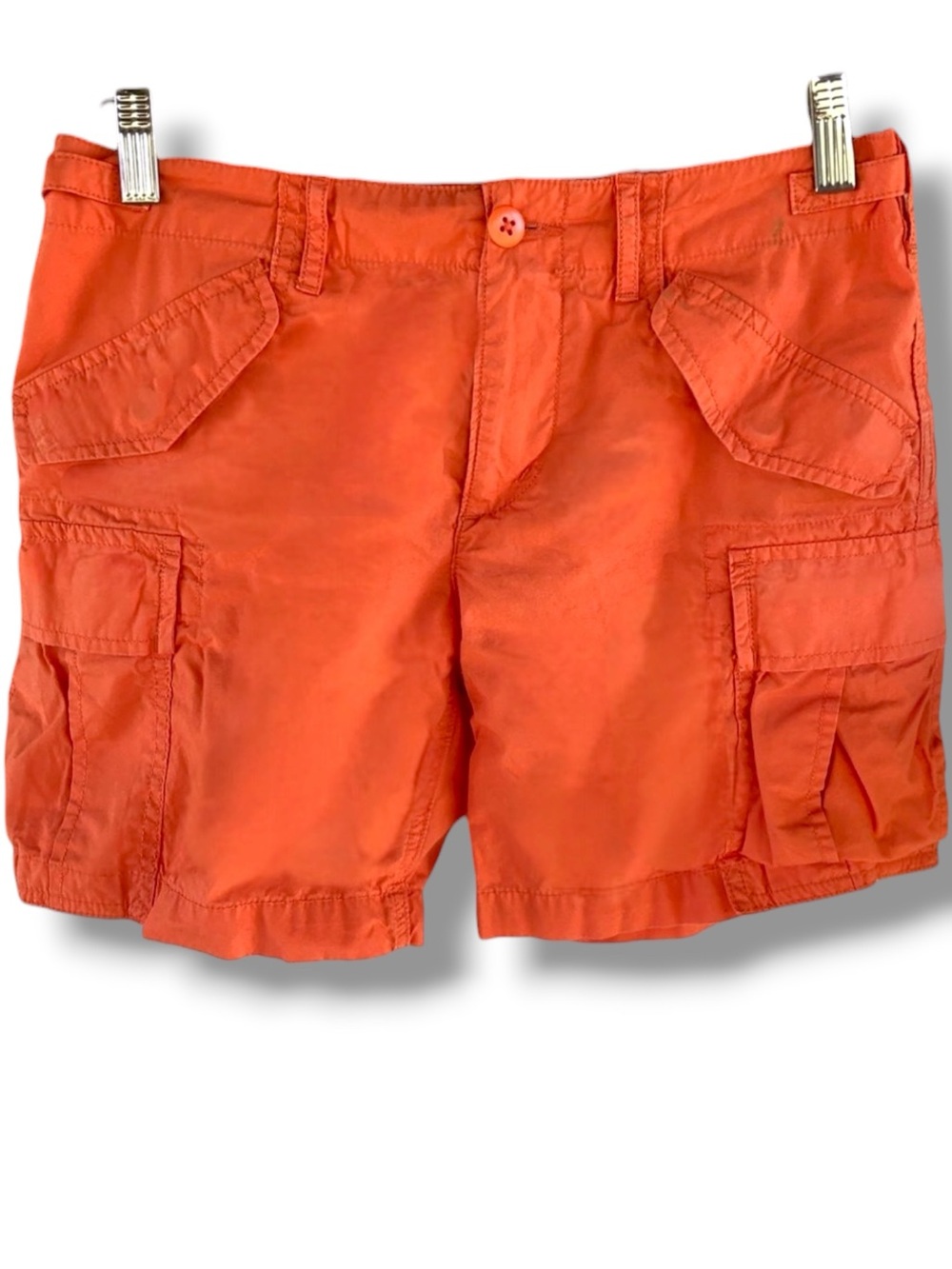 Ralph Lauren Polo Orange Cargo Shorts 6” Inseam Cotton Size 6